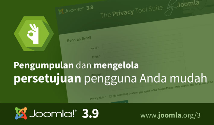 Persetujuan Pengguna Joomla 3.9