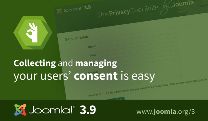 Joomla 3.9 User Consents