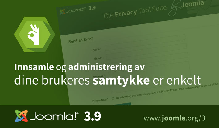 Joomla 3.9 brukersamtykker