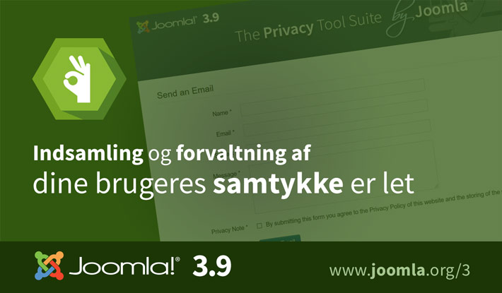 Joomla 3,9 brugersamtykker