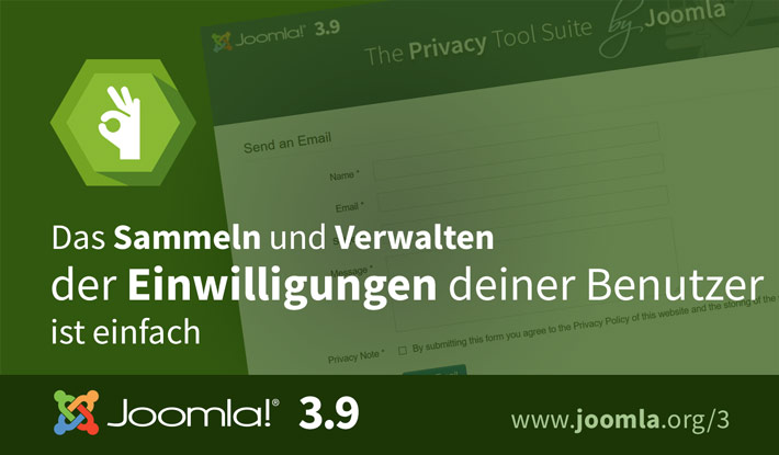 Joomla 3.9 Benutzereinwilligungen
