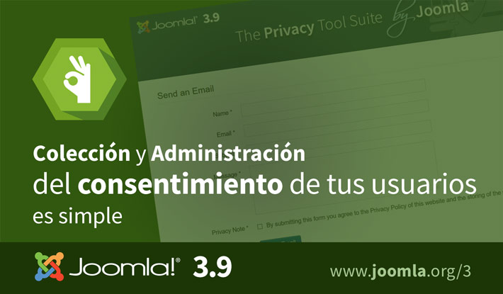 Joomla! 3.9 Consentimiento del usuario