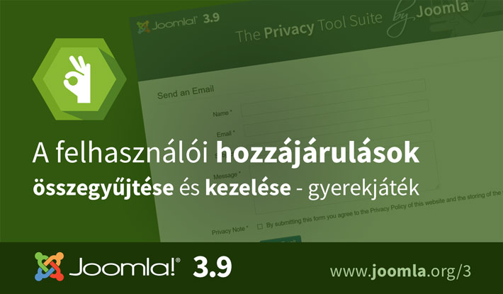 Joomla 3.9 felhasználói hozzájárulások