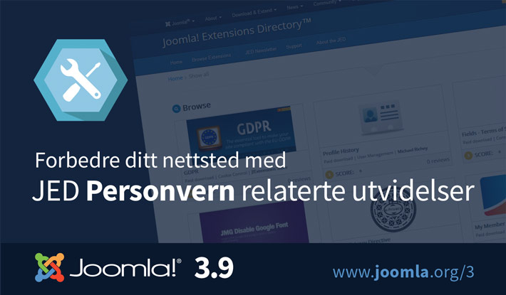 Joomla 3.9 utvidelser
