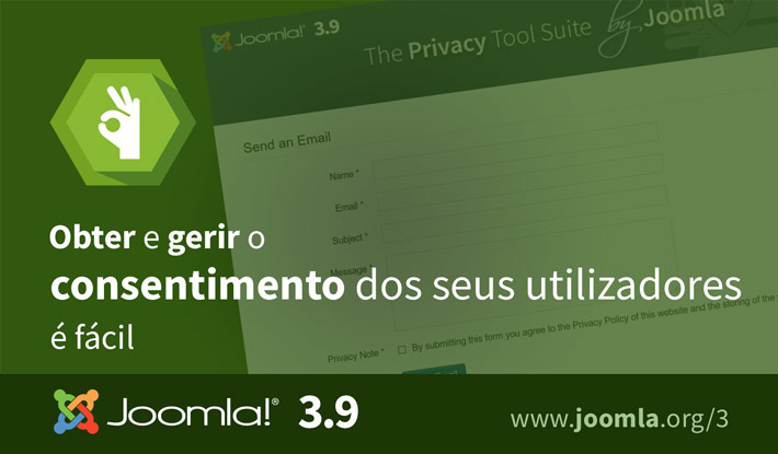 Joomla 3.9 - Consentimento do Utilizador