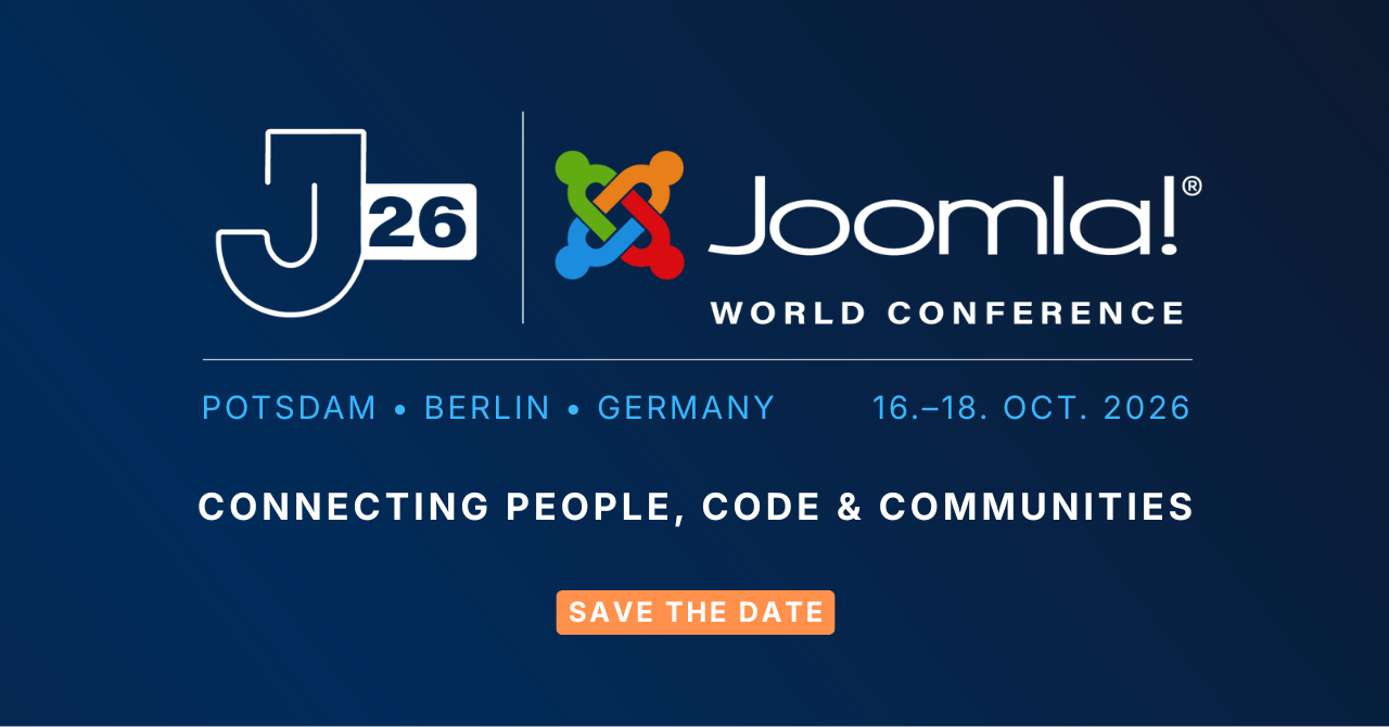 Joomla World Conference 2026, 16-18 October, Postdam, Berlin, Germany