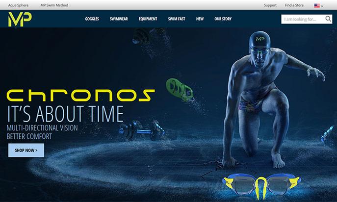 Image showing the website of Michael Phelps which was made using joomla