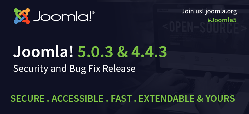 Joomla 5.0.3 ve Joomla 4.4.3 Yayınlandı