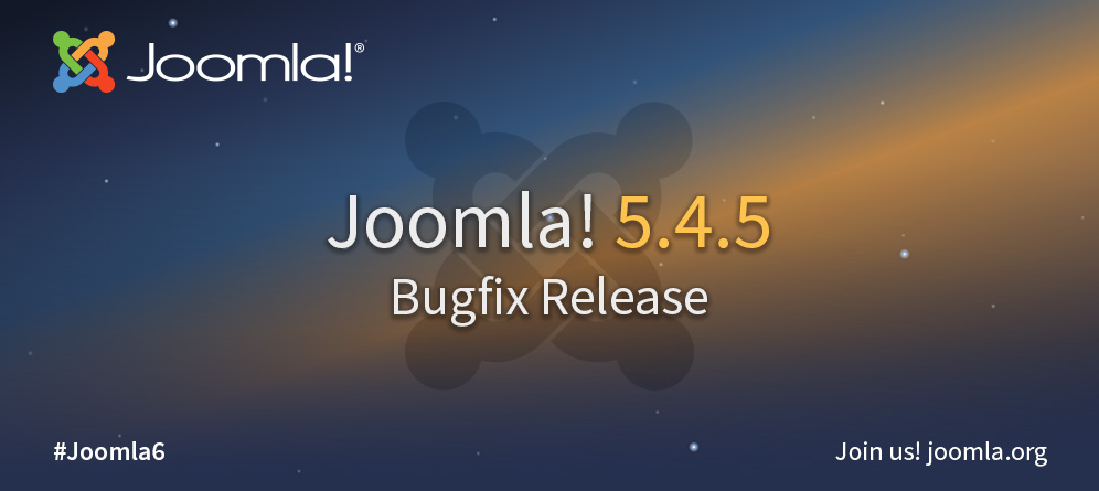 Joomla 5.4.5 Bugfix Release