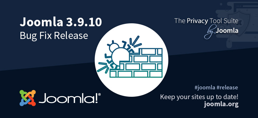 Joomla! 3.9.10 innehåller en bugfix