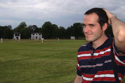 A confused Johan watches cricket! A confused Johan watches cricket!